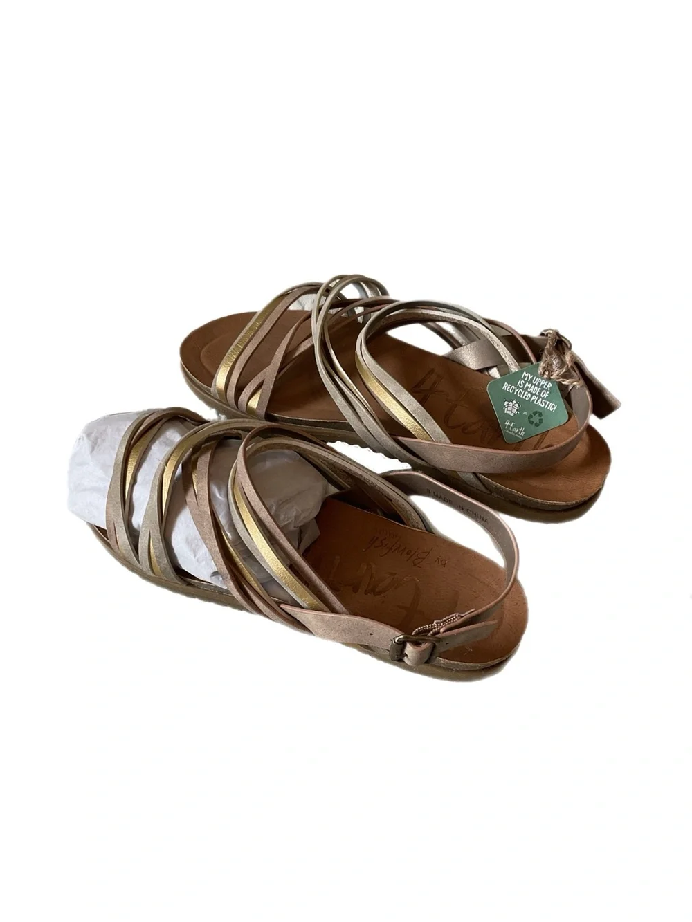 4 Earth Sandals by Blowfish Malibu + Orion Sz 8 NWT Strappy